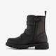 Meisjes biker boots zwart met studs