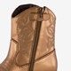 Meisjes western enkellaarsjes brons