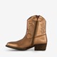 Meisjes western enkellaarsjes brons