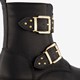 Meisjes biker boots zwart met studs