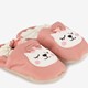Baby sloffen roze met kat