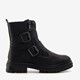 Dames biker boots met ritsen zwart