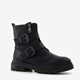 Dames biker boots met ritsen zwart