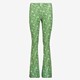 Dames flared broek bloemenprint groen