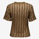 Dames top met kant bruin