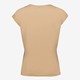 Dames T-shirt met glitters beige