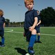 Kinder voetbal T-shirt blauw