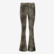 TwoDay dames flared broek bruin met panterprint