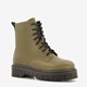 Blue Box dames veterboots taupe groen