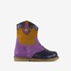 Suede meisjes western laarsjes paars