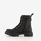 Meisjes veterboots met tasje zwart