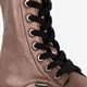 Leren meisjes veterboots roségoud