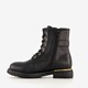Meisjes veterboots met gesp zwart