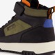 Hoge jongens sneakers legergroen