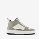Hoge dames sneakers grijs wit