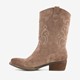 Suede dames western laarzen taupe