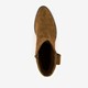 Suede dames western enkellaarsjes met hak