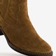 Suede dames western enkellaarsjes met hak