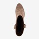 Suede dames western laarzen taupe