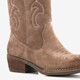 Suede dames western laarzen taupe