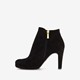Dames enkellaarsjes met hoge hak zwart