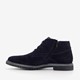 Hoge suede heren veterschoenen blauw