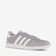 Breaknet suède dames sneakers grijs wit