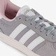 Breaknet suède dames sneakers grijs wit