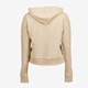 Cropped dames hoodie beige