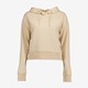 Cropped dames hoodie beige