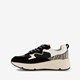 Leren dames dad sneakers zebraprint