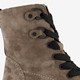 Suede dames veterboots taupe