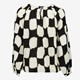 Dames blouse met print zwart wit
