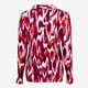 Dames blouse met print rood paars