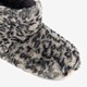 Dames sloffen met luipaardprint grijs