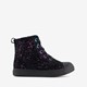 Hoge leren meisjes sneakers met glitter