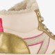 Gevoerde hoge meisjes sneakers goud