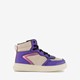Hoge meisjes sneakers paars metallic