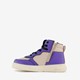 Hoge meisjes sneakers paars metallic