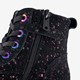 Hoge leren meisjes sneakers met glitter