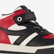 Hoge jongens sneakers rood zwart