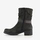 Dames boots met lage hak zwart