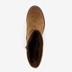 Dames boots met lage hak cognac