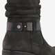Dames boots met lage hak zwart