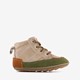 Suede jongens babyschoenen grijs groen