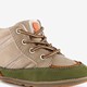 Suede jongens babyschoenen grijs groen