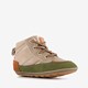 Suede jongens babyschoenen grijs groen