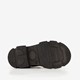 Leren meisjes veterboots met studs zwart