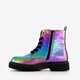 Metallic meisjes veterboots multicolor