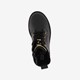 Leren meisjes veterboots met studs zwart